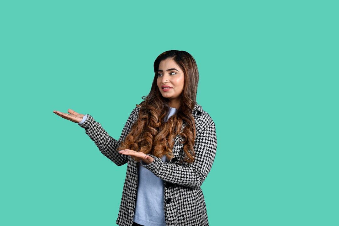 woman giving presentation