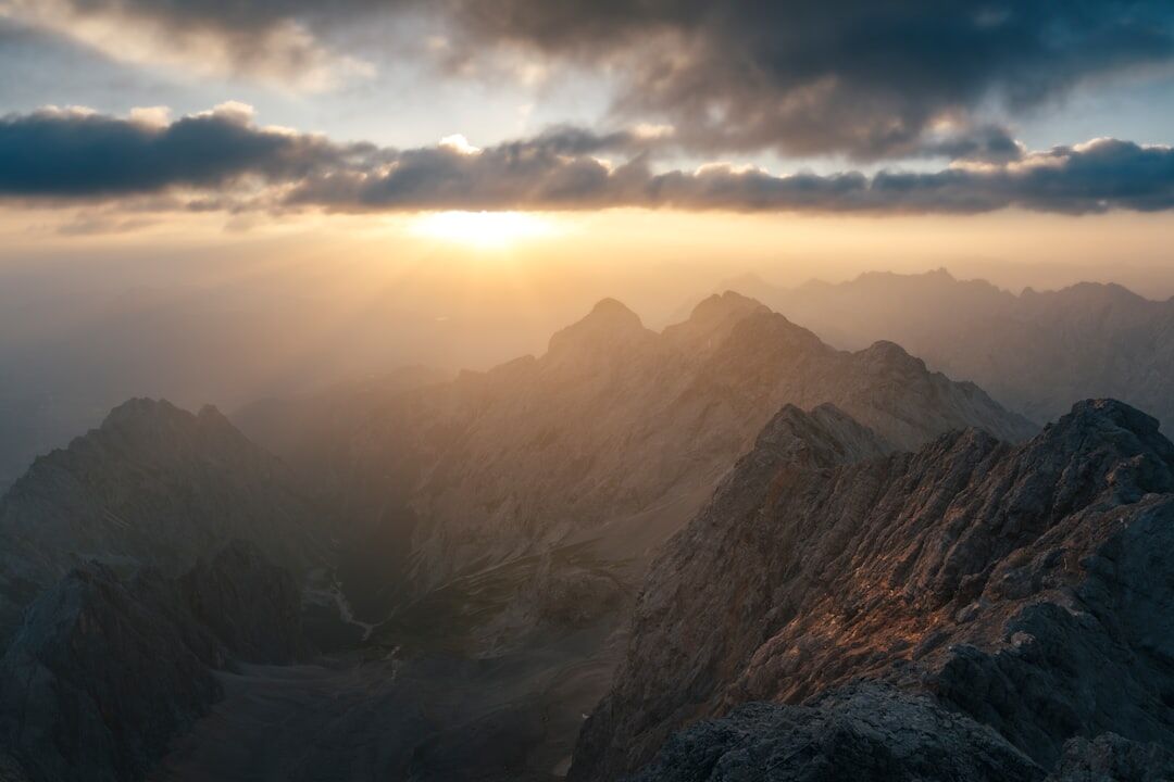 sunrise over mountains